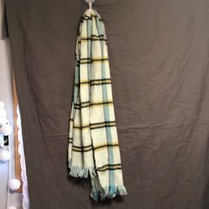 Plaid oblong scarf